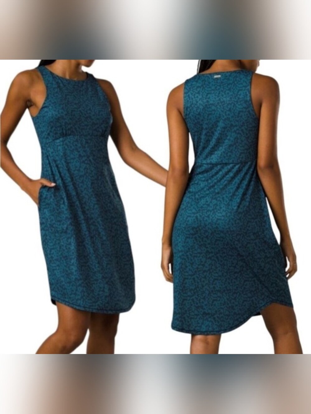 PRANA W'S EMERALD LAKE DRESS size small Bluefin Wild